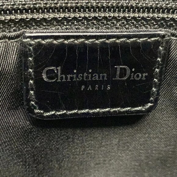 Auth DIOR/ChristianDior Maris Pearl,Trotter - Dark Brown Patent Leather Handbag - Picture 7 of 16